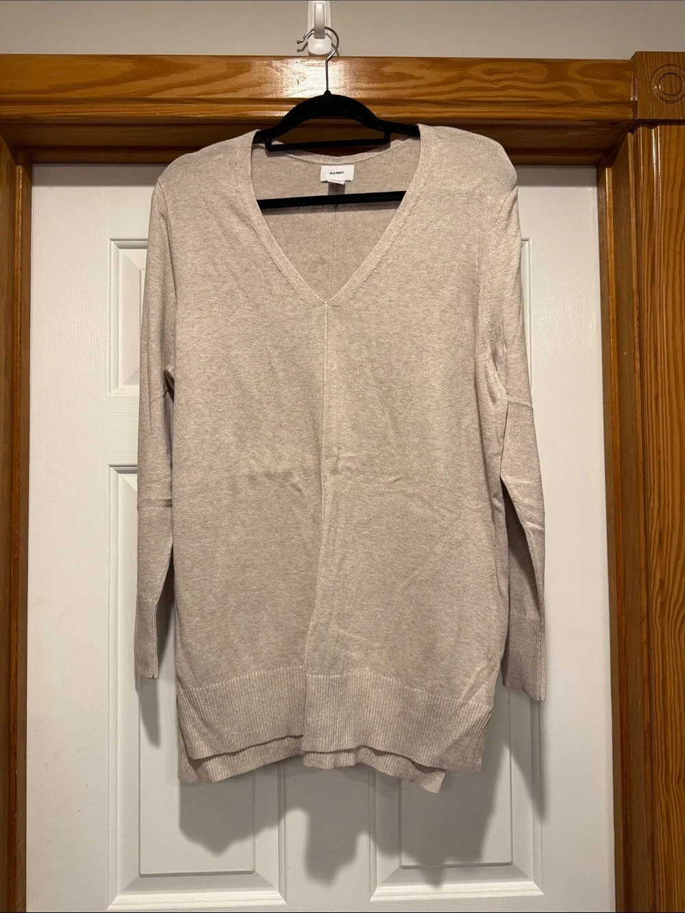 Old Navy Beige V-Neck Lightweight Sweater